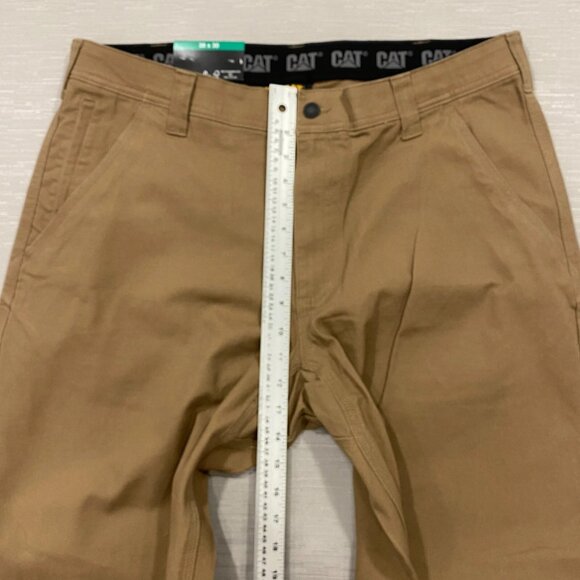 CAT Caterpillar Utility Work Pants Mens 38 x 30 Brown Flex Waistband Cell Pocket - Picture 13 of 16